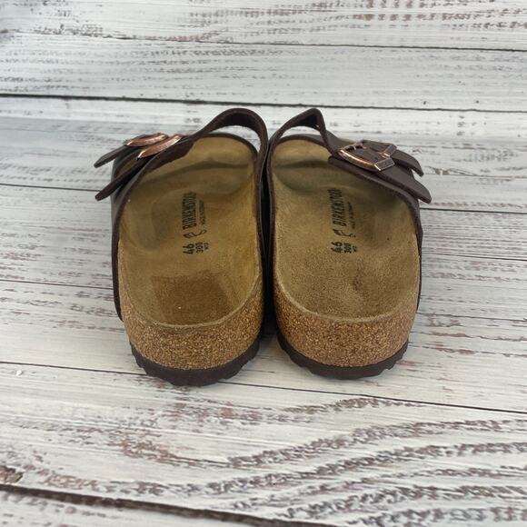Birkenstock Arizona Birko-Flor Mens EU 46 US 12 Regular Sandals Dark Brown Leath main image 4